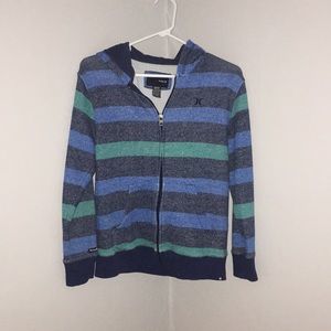 Hurley Size Medium Striped Zip Up